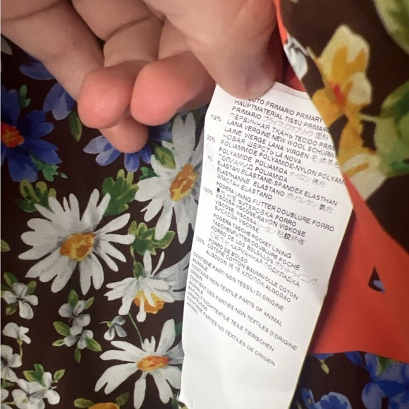 DSQUARED2 long coat floral virgin wool - Picture 6 of 7